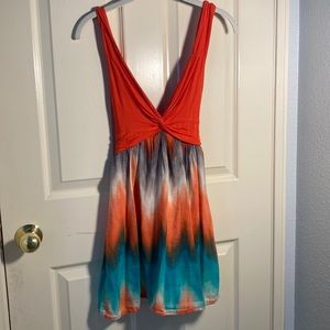 Colorful mini dress size small